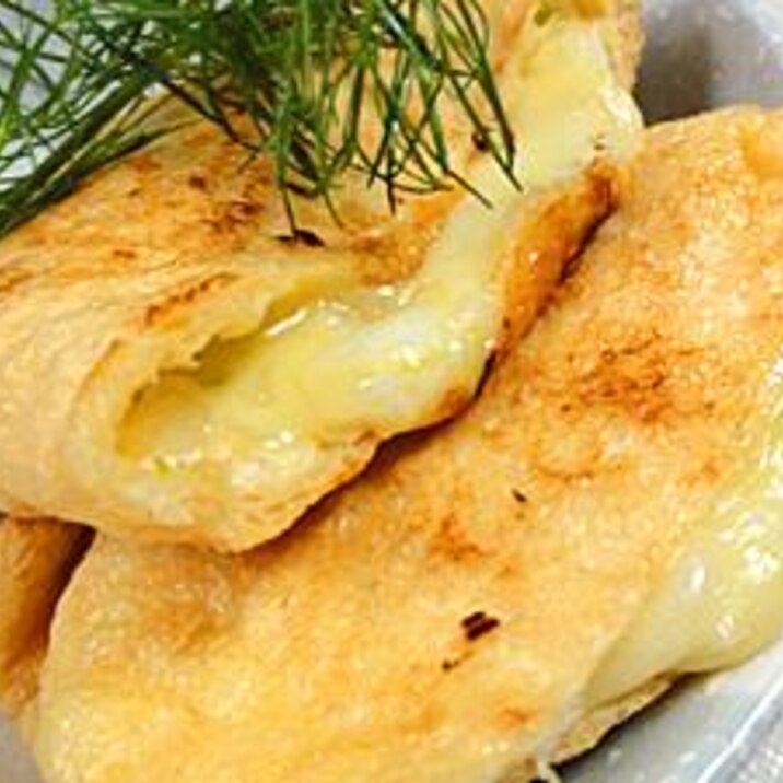 油揚げのネギチーズ焼き